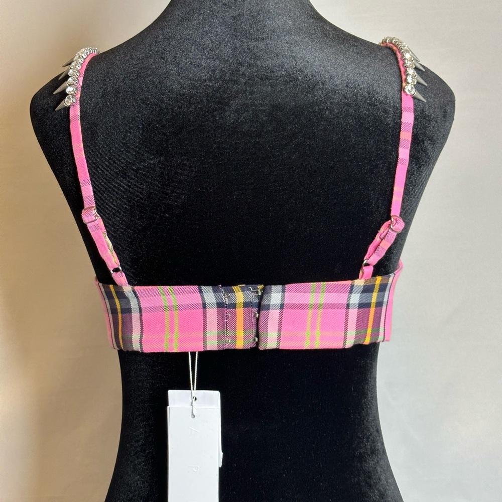 AREA Crystal Trim Bra Top - Picture 4 of 6